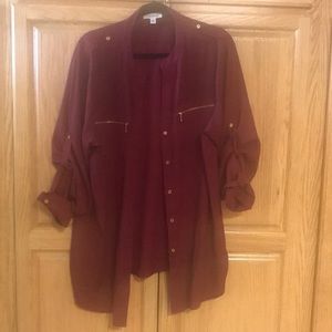 Mason Calvin Klein button down blouse size 1x